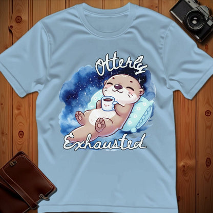Otter Tee – Otterly Exhausted– Bold Vibrant Art