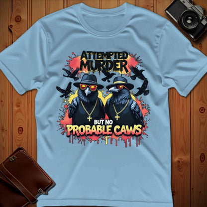 Crows Tee – Attempted Murder – Bold Vibrant Art