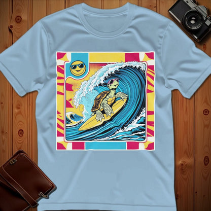 Turtle Tee – Surfing Pop Art  – Bold Vibrant Art