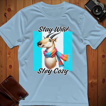 Saige Antelope Tee – Stay Wild Stay Cozy – Bold Vibrant Art