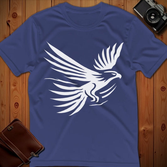 Eagle Tee – Minimalist Flying – Bold Vibrant Art