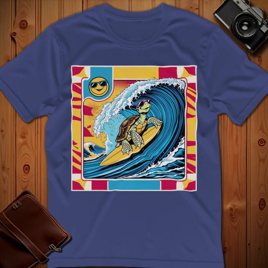 Turtle Tee – Surfing Pop Art  – Bold Vibrant Art