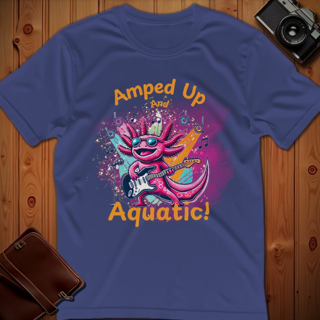 Axolotl Tee – Amped Up and Aquatic – Bold Vibrant Art