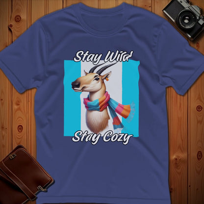 Saige Antelope Tee – Stay Wild Stay Cozy – Bold Vibrant Art