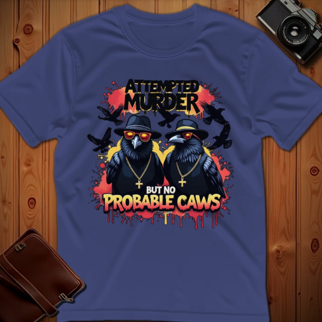 Crows Tee – Attempted Murder – Bold Vibrant Art