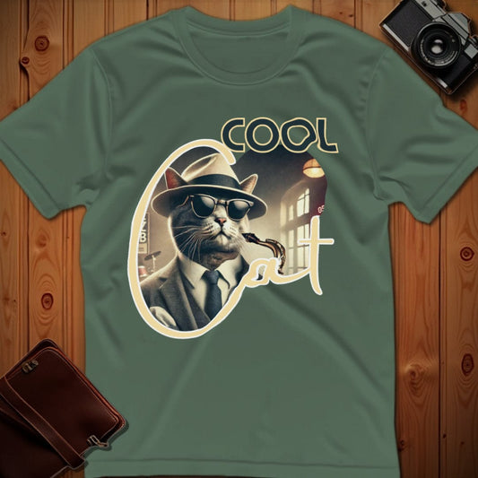 Cat Tee – Cool Jazz – Bold Vibrant Graphic | Festival & Party Wear