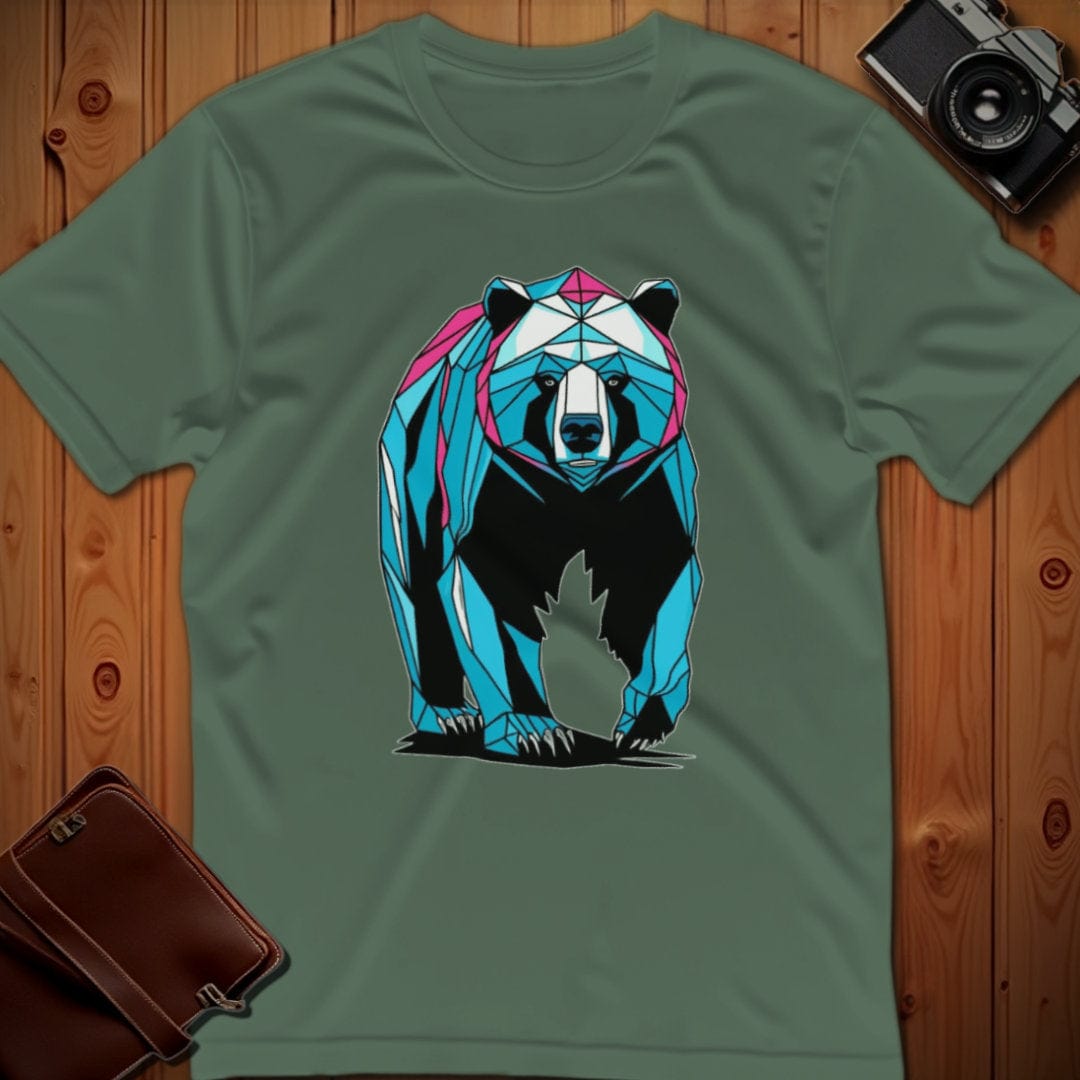 Bear Tee – Geometric – Bold Vibrant Art
