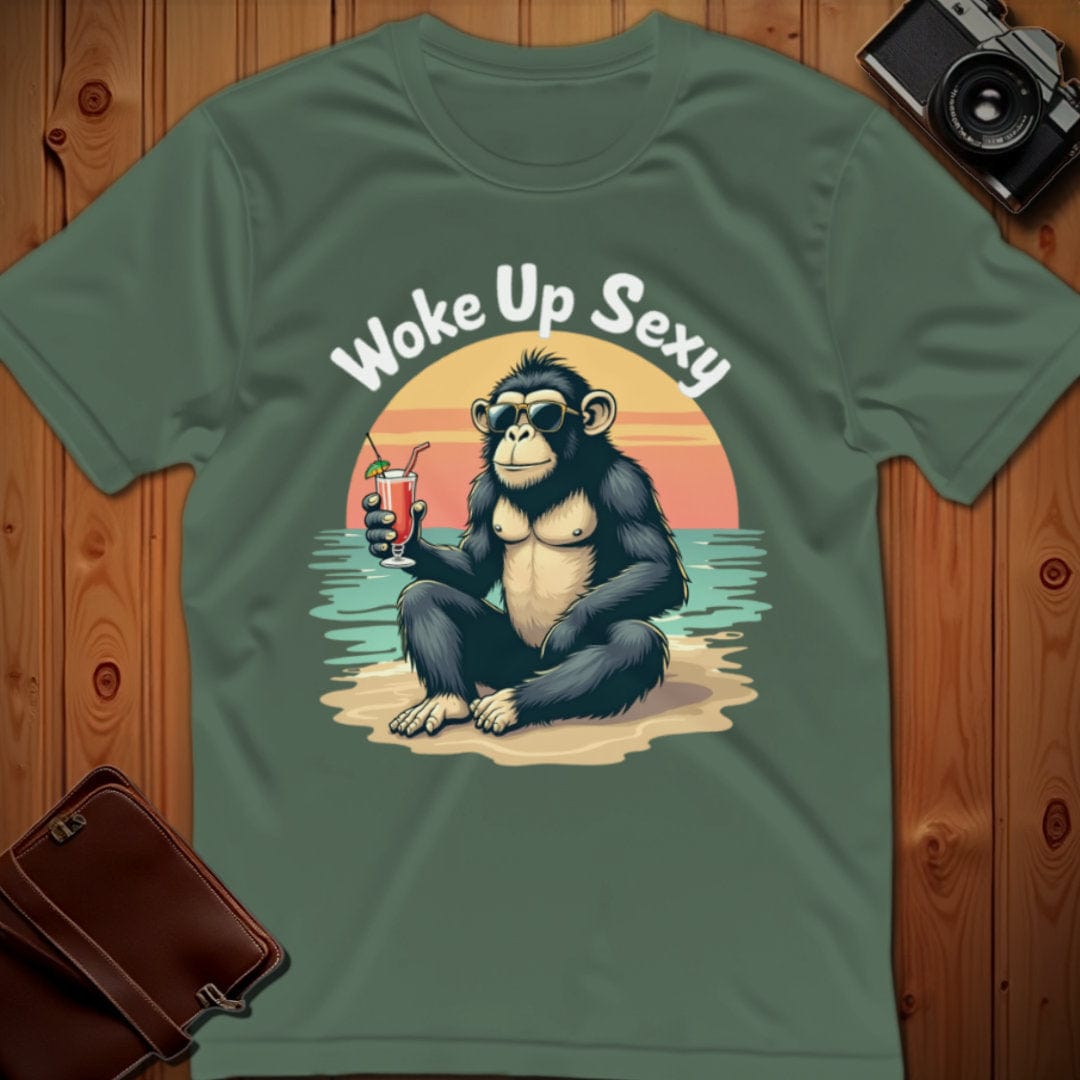 Chimpanzee Tee – Woke Up Sexy – Bold Vibrant Graphic | Outdoor Adventure