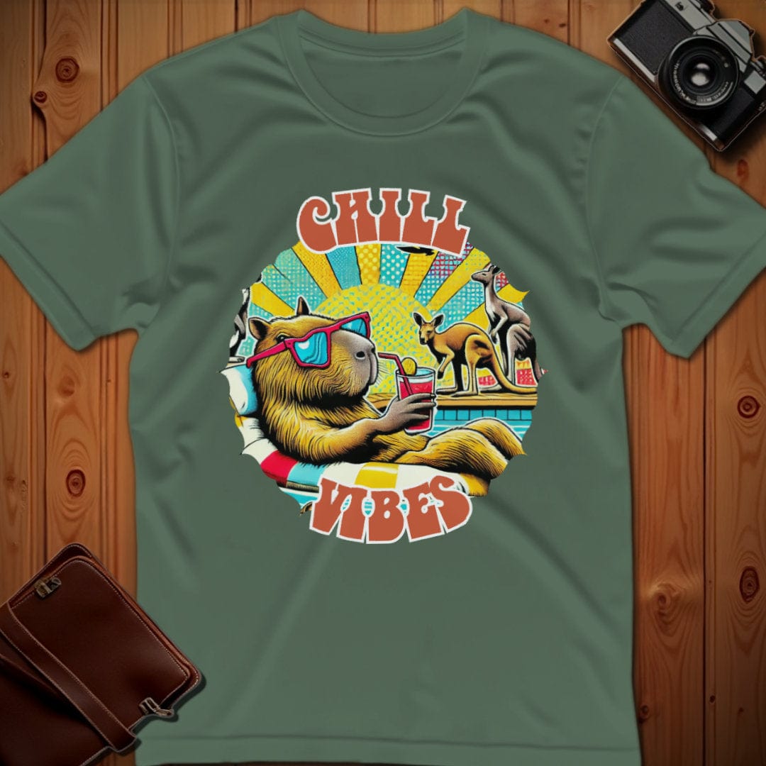 Capybara Tee – Chill Vibes – Bold Vibrant Art