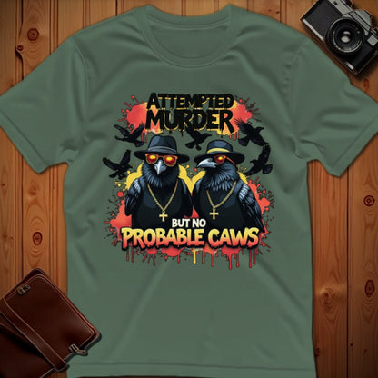 Crows Tee – Attempted Murder – Bold Vibrant Art