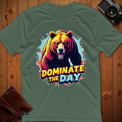 Bear Tee – Dominate the Day – Bold Vibrant Art