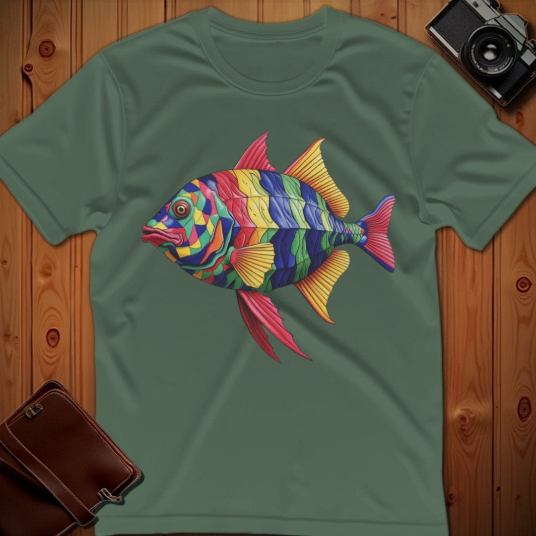 Fish Tee – Bright Pattern – Bold Vibrant Art