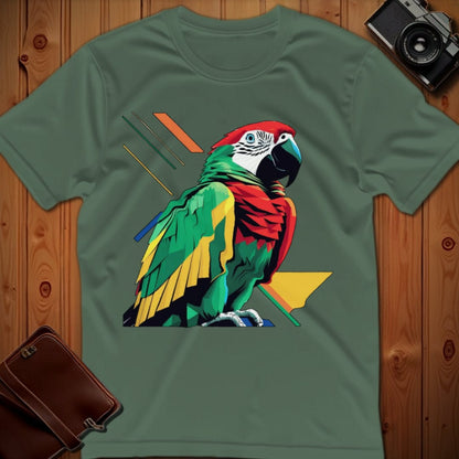 Parrot Tee – Geometric – Bold Vibrant Art
