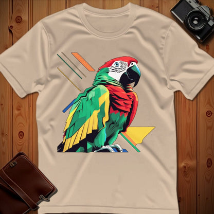 Parrot Tee – Geometric – Bold Vibrant Art