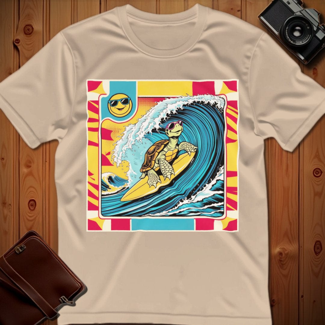 Turtle Tee – Surfing Pop Art  – Bold Vibrant Art