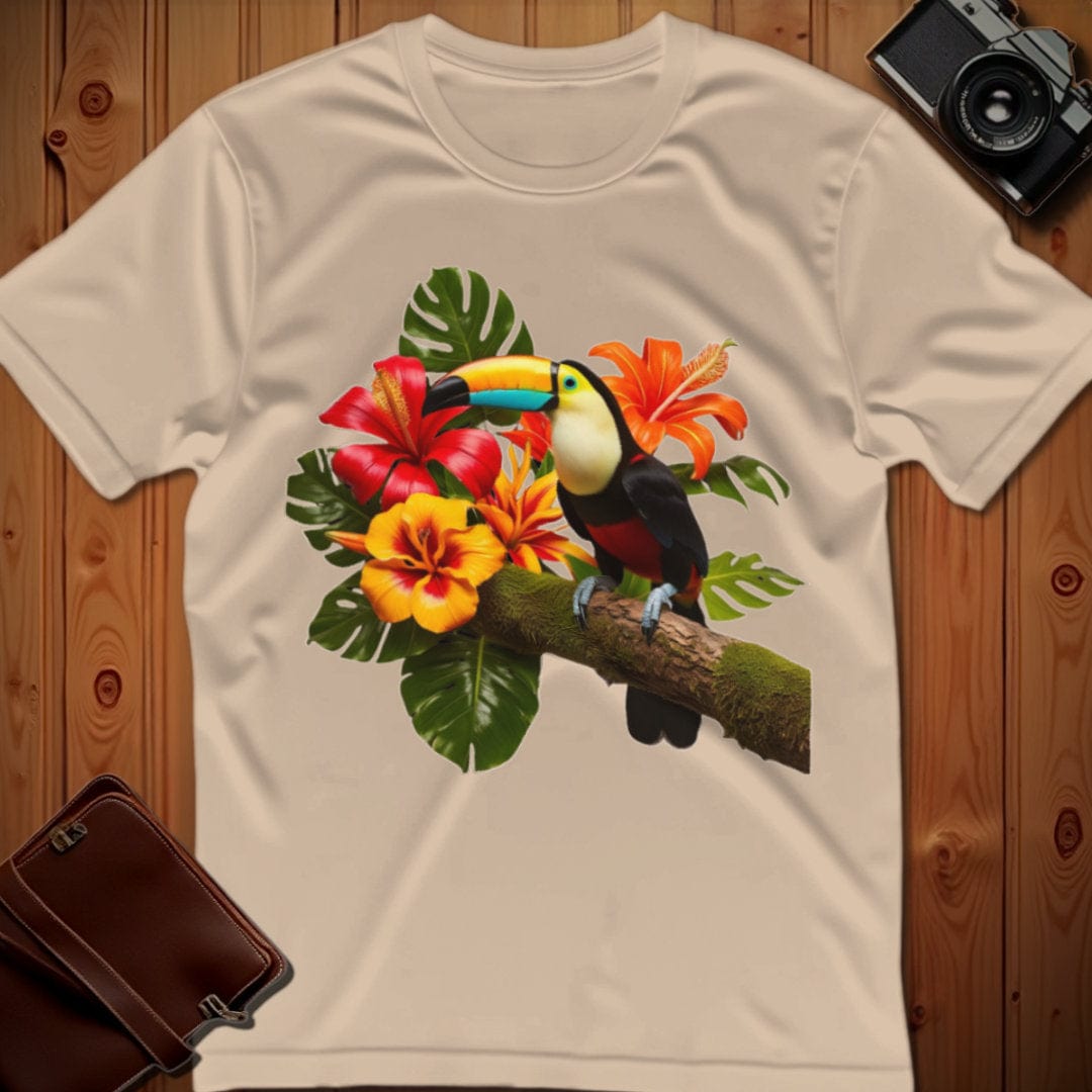 Vibrant Toucan T-Shirt - Bold Tropical Bird Graphic Tee