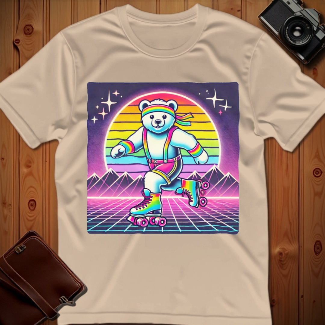 Bear Tee – 80's Roller Skating – Bold Vibrant Art