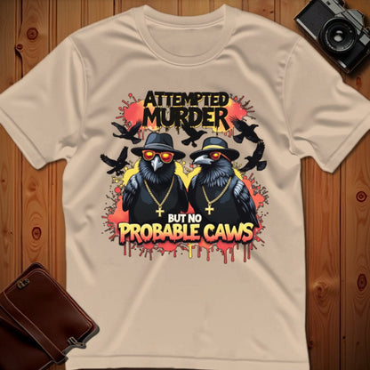 Crows Tee – Attempted Murder – Bold Vibrant Art