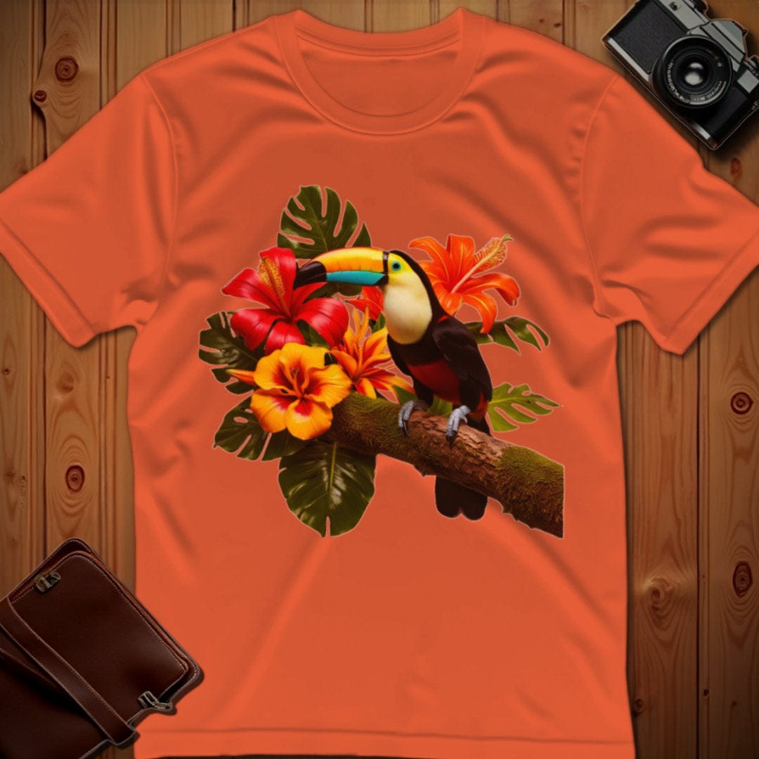 Vibrant Toucan T-Shirt - Bold Tropical Bird Graphic Tee