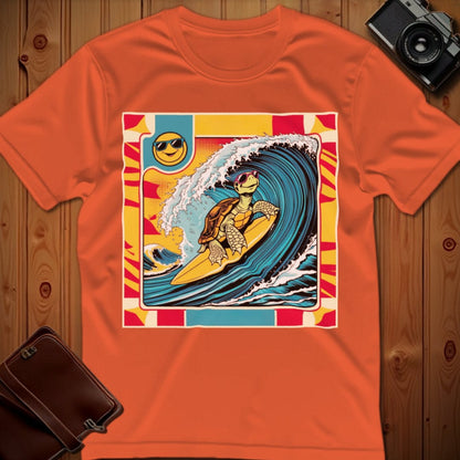 Turtle Tee – Surfing Pop Art  – Bold Vibrant Art