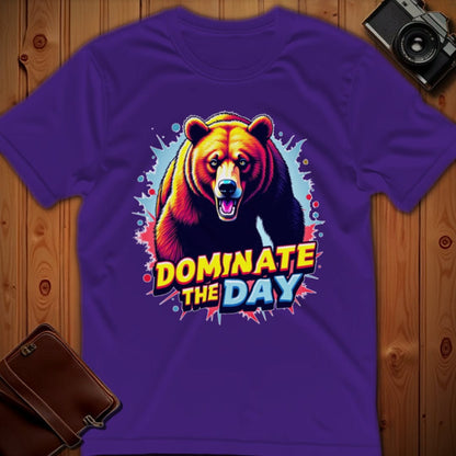 Bear Tee – Dominate the Day – Bold Vibrant Art