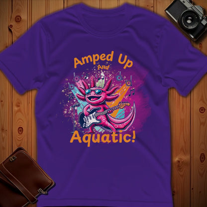 Axolotl Tee – Amped Up and Aquatic – Bold Vibrant Art
