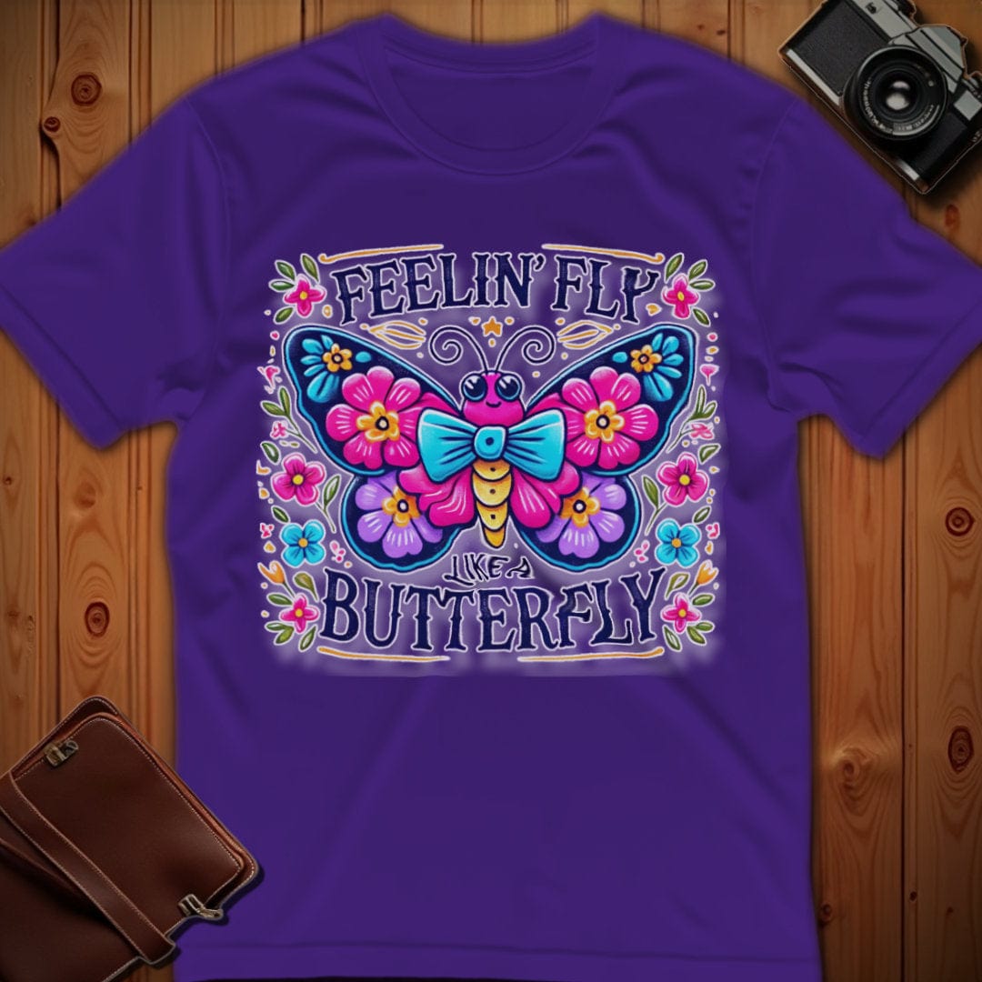 Butterfly Tee – Feelin Fly Like A – Bold Vibrant Art