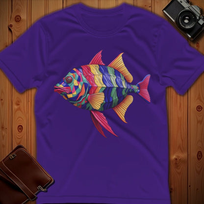 Fish Tee – Bright Pattern – Bold Vibrant Art
