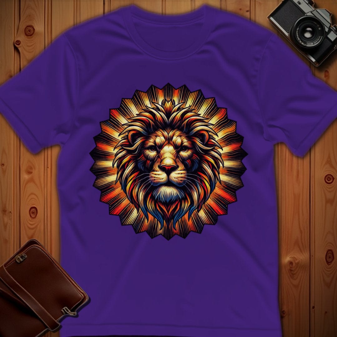 Lion Tee – Sunburst – Bold Vibrant Art