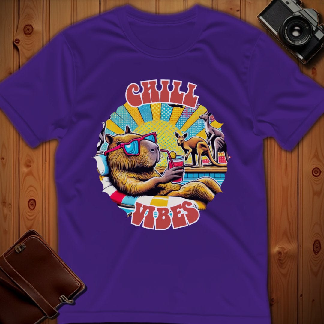 Capybara Tee – Chill Vibes – Bold Vibrant Art