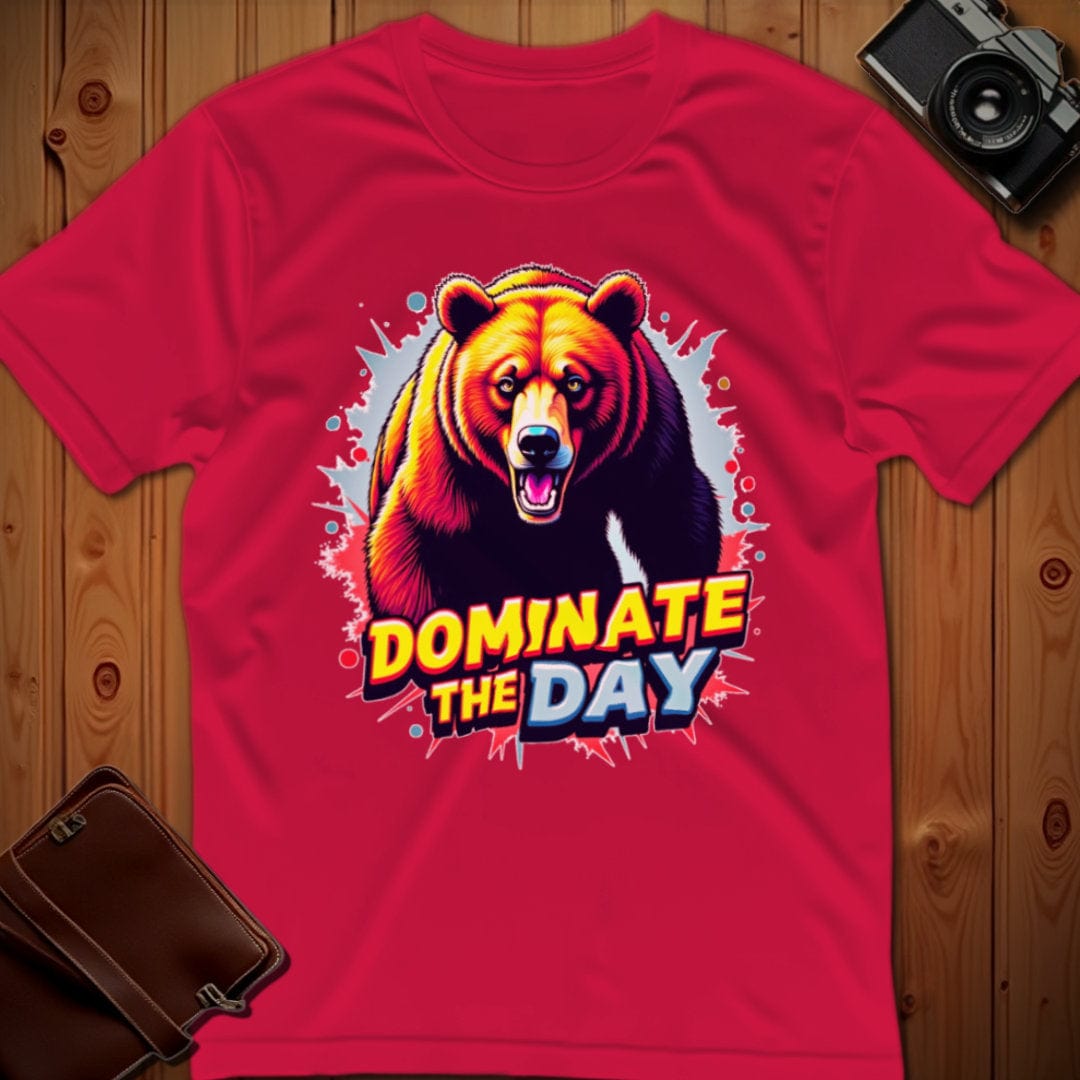 Bear Tee – Dominate the Day – Bold Vibrant Art
