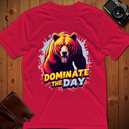 Bear Tee – Dominate the Day – Bold Vibrant Art