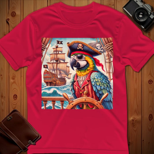 Parrot Tee – Pirate – Bold Vibrant Art | Festival & Party Wear