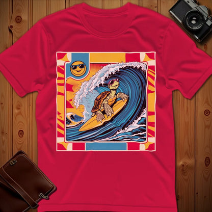 Turtle Tee – Surfing Pop Art  – Bold Vibrant Art