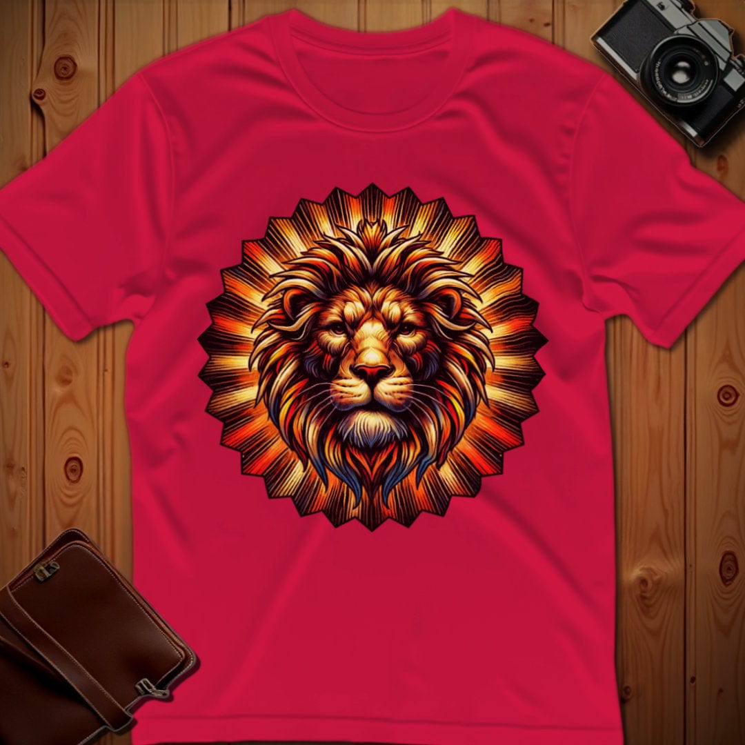 Lion Tee – Sunburst – Bold Vibrant Art