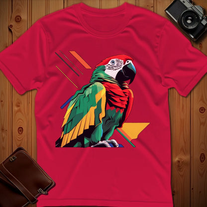 Parrot Tee – Geometric – Bold Vibrant Art