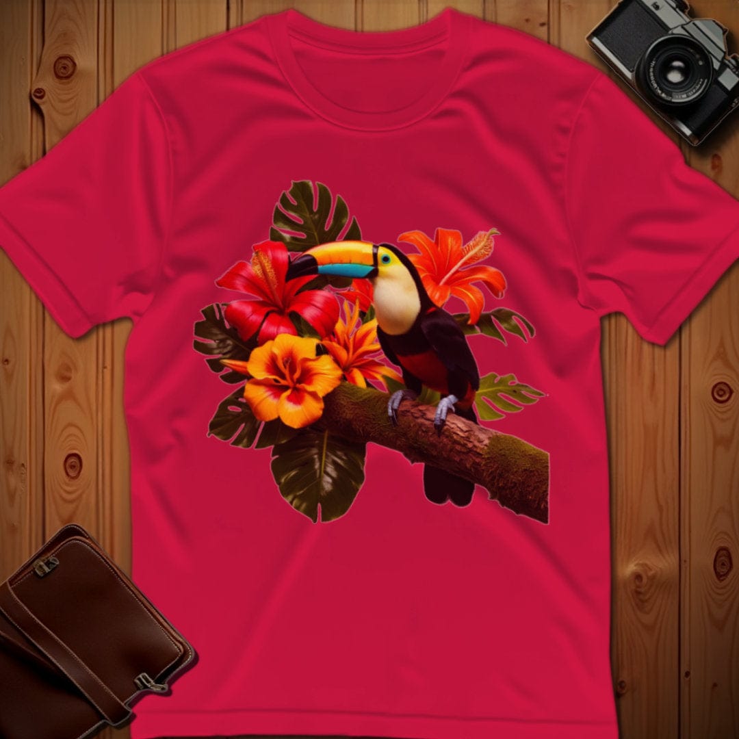 Vibrant Toucan T-Shirt - Bold Tropical Bird Graphic Tee