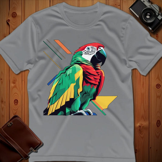 Parrot Tee – Geometric – Bold Vibrant Art