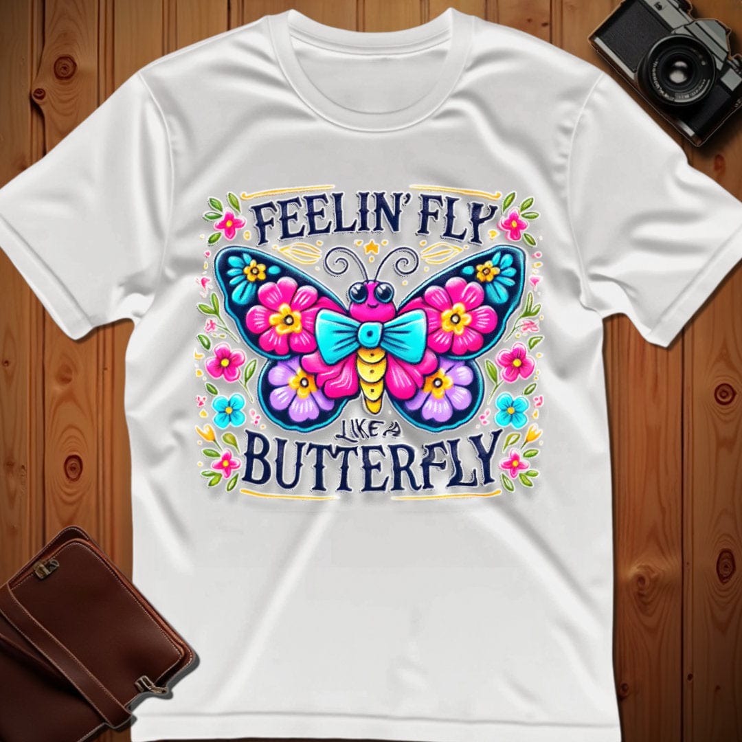 Butterfly Tee – Feelin Fly Like A – Bold Vibrant Art