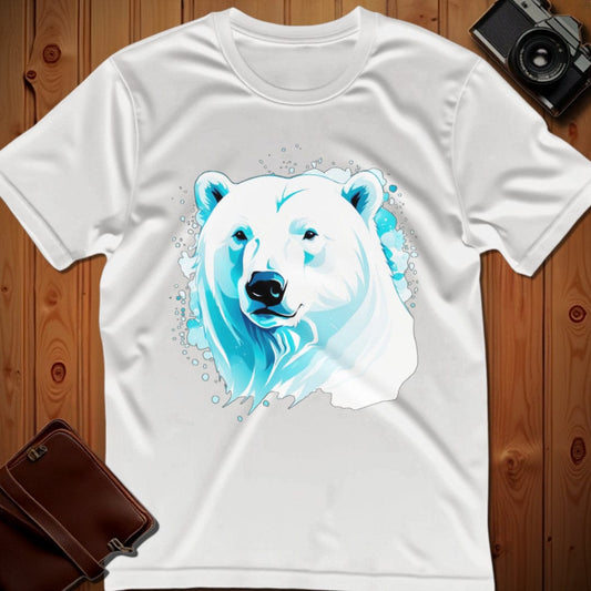 Polar Bear Tee – Minimalist – Bold Vibrant Art