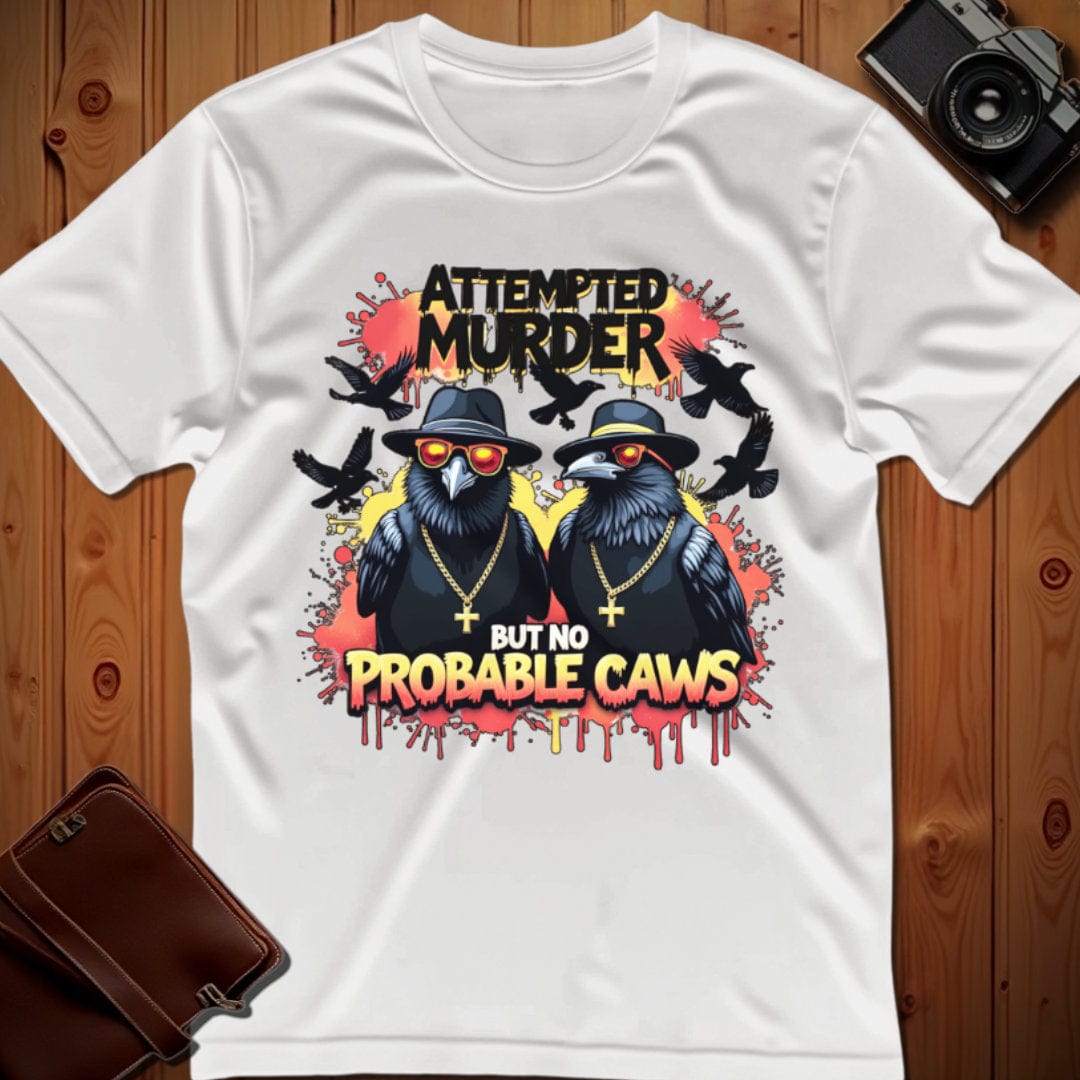 Crows Tee – Attempted Murder – Bold Vibrant Art