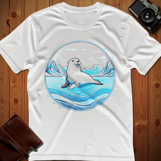 Seal T-Shirt – On Ice  – Bold Vibrant Graphic | Lazy Day Outfit