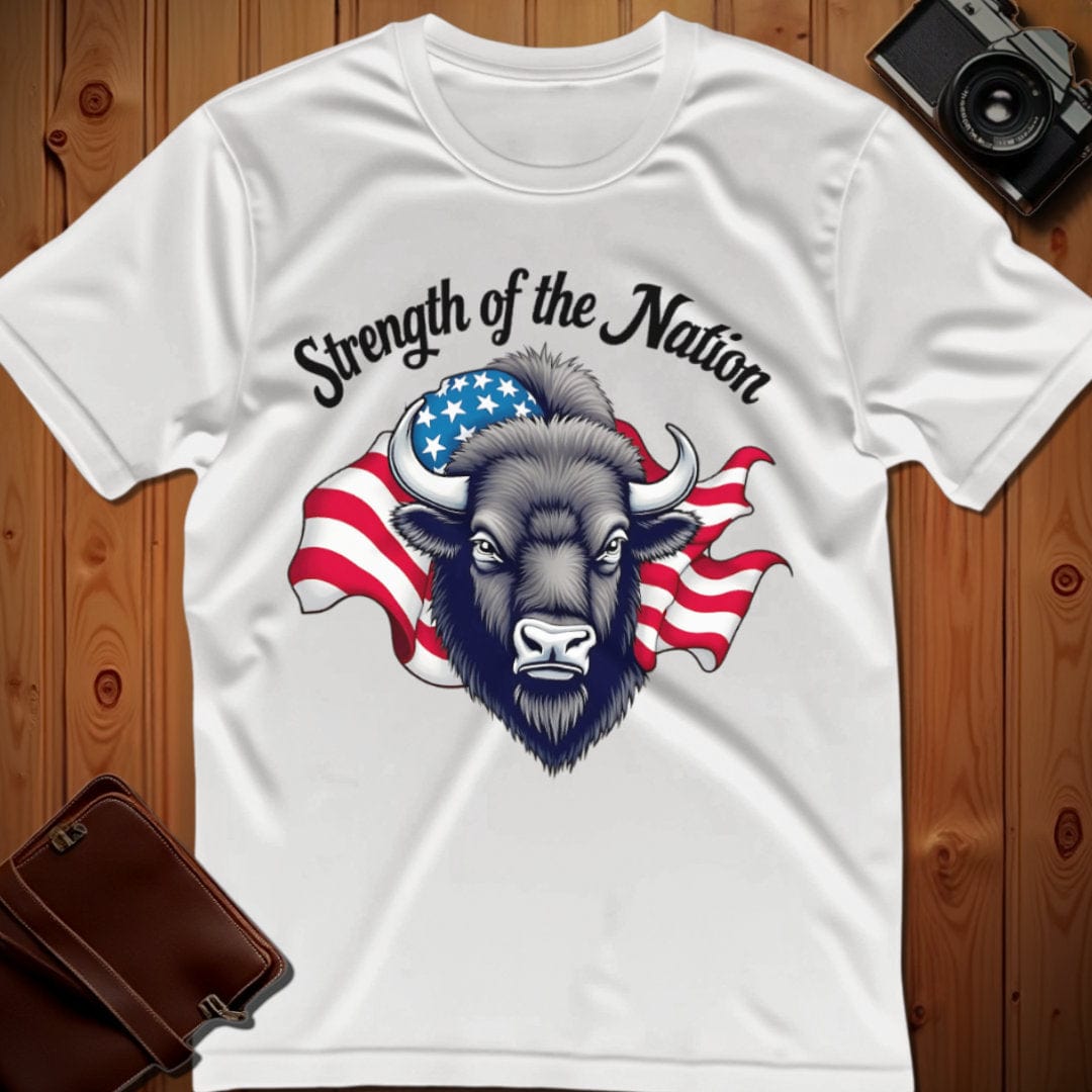 Bison Tee – Strength of the Nation – Bold Vibrant Art